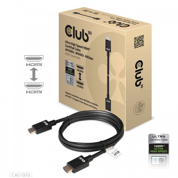Club3D Cable HDMI 2.1 Ultra alta velocidad 48Gbps