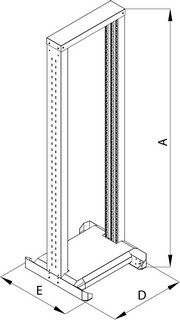 Triton 19"Gestellrahmen, 1-Fach, 27HE, B600/T 600, XS6, Einteilig,