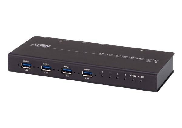 Aten USB-Switch 4-fach, 4 x 4 USB 3.2 Gen 1 Industrie Hub Switch