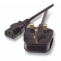 Netzkabel 220V UK-Stecker/Kaltgeräte IEC-C13(Buchse), 2m, Blk