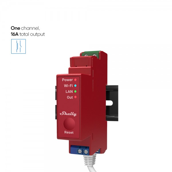 Shelly Pro 1PM Relé Wi-Fi - Max. 16A - BT