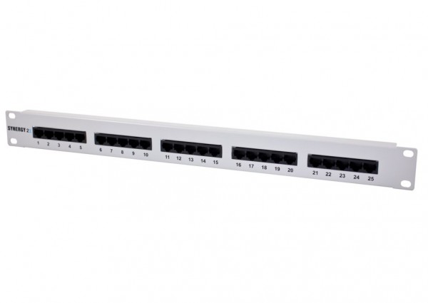 Synergy 21 Panel de parcheo 25x CAT3 ,ISDN,19 , gris