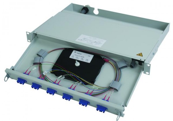 Telegärtner LWL, Patchpanel Spleisbox,19", 6xSC-Duplex, 9/1,
