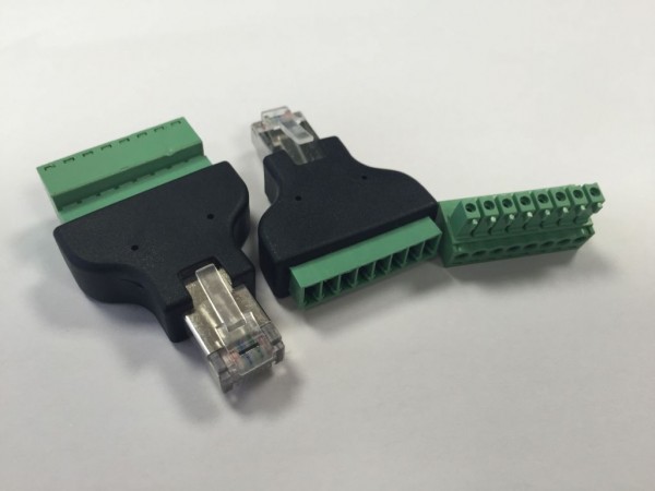 TP-Stecker TP, ungeschirmt, RJ-45 -> KEFA (Phoenix® kompatible) / Terminalblock