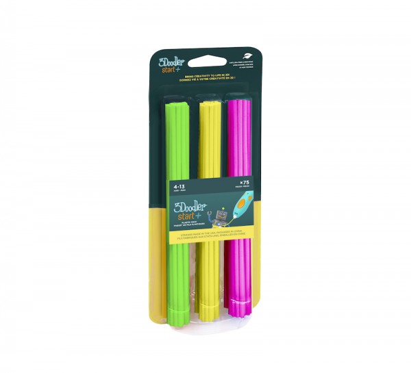 3Doodler Filamento "Neon Glow" Start+, 75uds