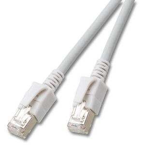 Patchkabel RJ45, CAT6A 500Mhz, 7.5m, grau; S-STP(S/FTP); VC LED in den Steckern!,
