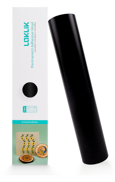 LOKLIK Vinilo adhesivo permanente Mate negro 12m