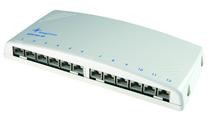 Patch Panel 12xTP, CAT6A,250Mhz, Aufputz, Alpinweiss, Telegärtn