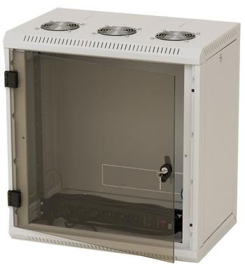 Triton 19"Wandgehäuse, 15HE, 1-teilig, T595, Lichtgrau, Seit