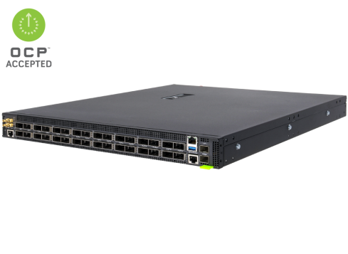 EdgeCore Switch full manged 32 Port • 32 x 400G QSFP-DD • 19&quot; 1 HE • Datacenter Switch • Front-to-back • DCS510 • 9716-32D-O-AC-F