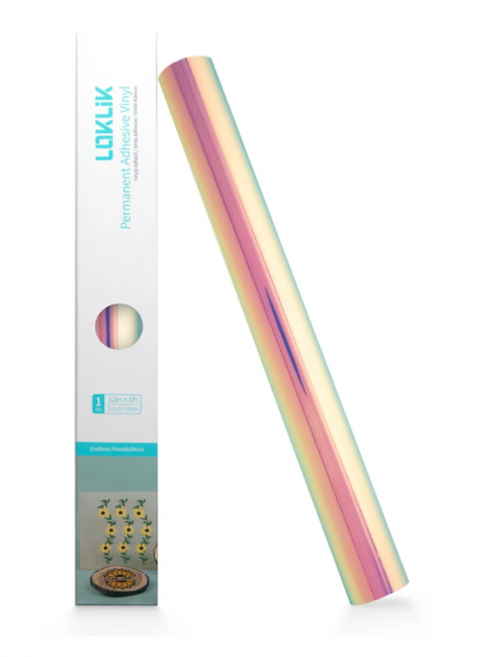 LOKLIK Vinilo adhesivo permanente Holográfico rosa