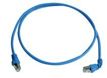 Telegärtner Patchkabel CAT6A;1x90Grad, 10m, Blau, 500MHz,