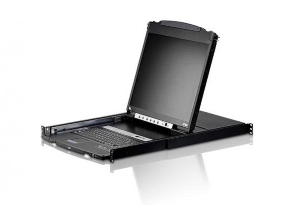 Aten KVM/TFT 8-fach, 19" 1HE, incl.KVM/TFT 19", Deutsch,