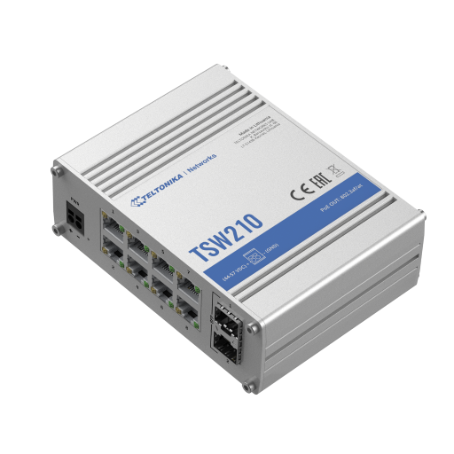 Teltonika TSW210 Switch Gigabit Industrial 8x, 2 SFP