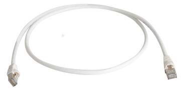 Telegärtner Patchkabel CAT6A, 0,5m, Weiss, 500MHz, PIMF, Haloge