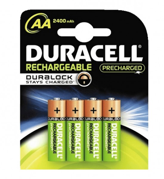 Akku NiMH AA 1, 2V StayCharged (HR06) 2400mAh Duracell 4er