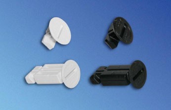 Knürr zub.Seitenwand, zub.Schnellverschluß kurz, Schwarz,50-P