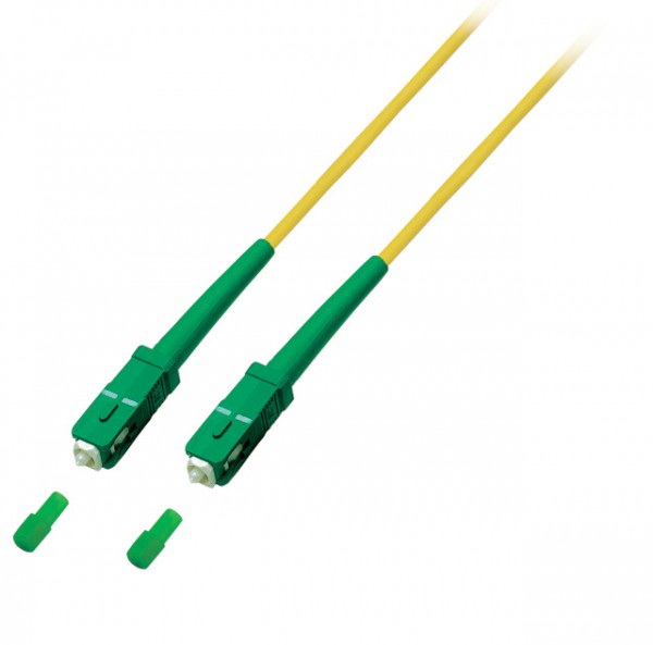 LWL-1-Faser-Patchk. 2mtr.SC(APC8Grad) - SC(APC8Grad), 9/125u, Schrägschliff, simplex
