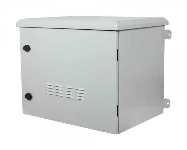 ALLNET 19"Wandgehäuse, 6HE, T638mm, Lichtgrau, IP55, SO-Serie, incl. 4-Fach Lüftereinheit