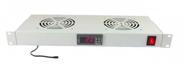 ALLNET 4x Ventiladores para rack 19&quot; con termostato, gris
