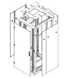 Triton 19"Schrank Flat-Pack, Front/Rückrahmen B800mm, 42HE,