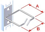Triton 19"zbh.Kabelbügel einzel A40xB40mm, außen,vorne offen