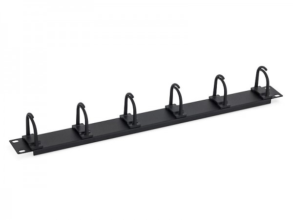 Triton 19"zbh. Kabelführungsplatte mit 5 Bügeln, 1HE, Schwar