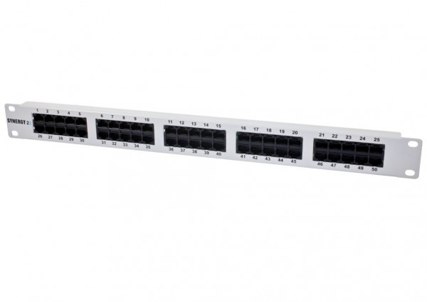 Synergy 21 Panel de parcheo 50x CAT3 ,ISDN,19 , gris