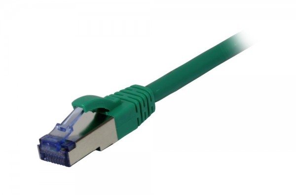 Patchkabel RJ45, CAT6A 500Mhz, 10m, grün, S-STP(S/FTP), Komponent getestet(GHMT certified), AWG26, Synergy 21