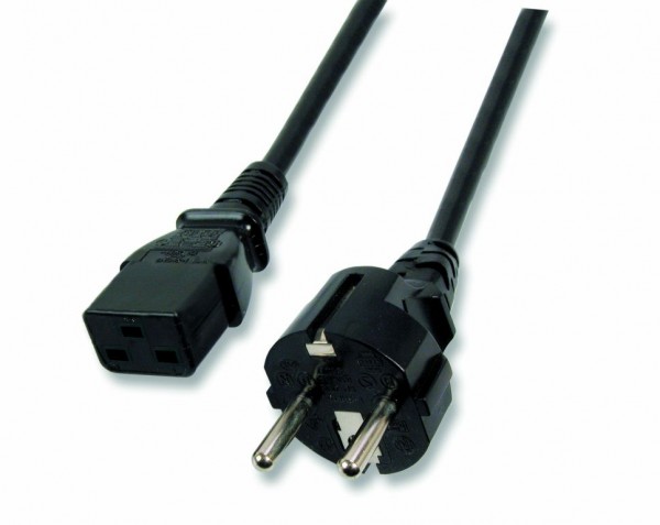 Netzkabel 220V Schuko(Stecker)/Kaltgeräte IEC-C19(Buchse),3m