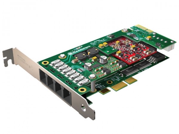 Sangoma A20200DE Tarjeta PCIe 4x FXS con cancelación de eco