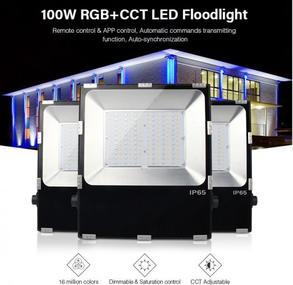 MiBoxer FUTT07ZR LED Flächenstrahler 100W RGB-WW (RGB-CCT) Zigbee 3.0 + 2,4G IP65 230V 160°
