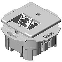 Telegärtner Dose,2-Fach,UP,CAT5e,AW,UTP,UMJ45 8/8 UP