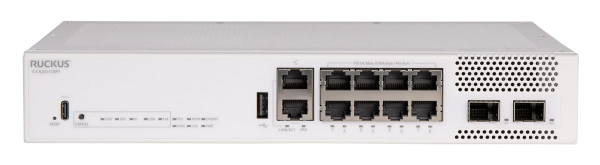 RUCKUS Networks switch full managed layer3 10 port • 8x 1 gbe • poe budget 124 w • 8x poe at • 2x sfp+ • 10" • icx8200-c08pf
