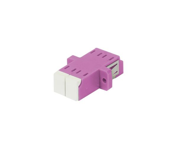 Acoplador de fibra óptico LC a LC multimodo OM4 dúplex