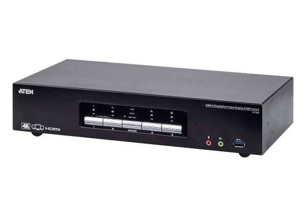 Aten Switch KVMP DisplayPort 4K triple display USB 3.0 de 4 puertos