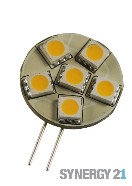 Synergy 21 G4 6SMD, 1,3W, blanco cálido, pins laterales