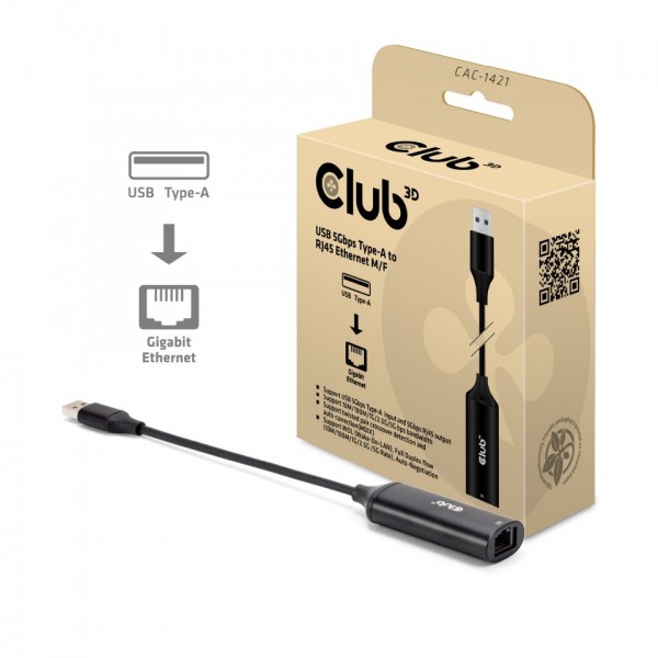 Adapter USB-A => LAN RJ45 5Gbps *Club3D*