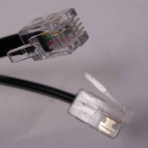 Kabel TK Patchkabel RJ10/RJ10, 1, 5m, Schwarz,