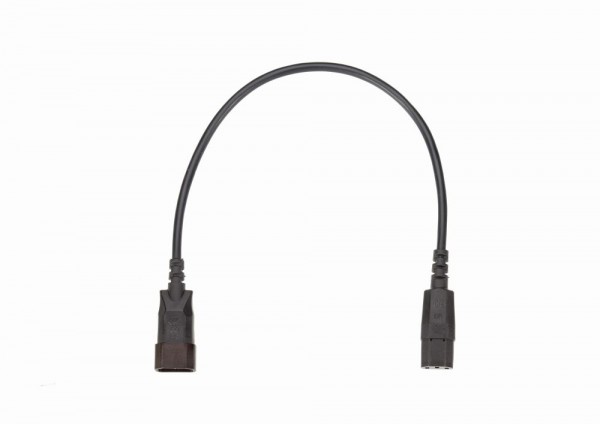 Bachmann Kabel, Verlängerung, Kupplung(C13)-&gt;Stecker(C14), 1.0m, schwarz, Verriegelung,