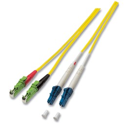 LWL-2-Faser-Patchk. 3mtr.E2000 APC 8G-LC, 9/125u, Schrägsch