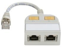 Telegärtner T-Adapter, CAT5E,10/100 2x, geschirmt
