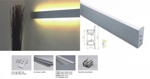 Synergy 21 ALU050 Perfil de Aluminio, 2m