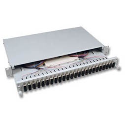 LWL-Patchpanel Spleisbox,19",12xSC-Duplex, 50/125um, auszieh