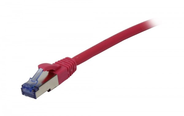 Patchkabel RJ45, CAT6A 500Mhz, 20m, pink, S-STP(S/FTP), Komponent getestet(GHMT certified), AWG26, Synergy 21