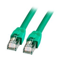 Patchkabel RJ45, CAT8.1 2000Mhz, 1.0m, grün, S-STP(S/FTP), BC, LSZH,