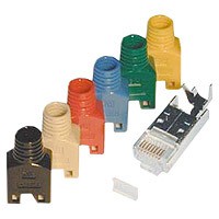 TP-Stecker STP Hirose, CAT5e(TM11), 50-PACK, schwarz, incl.Tülle/Einführhilfe