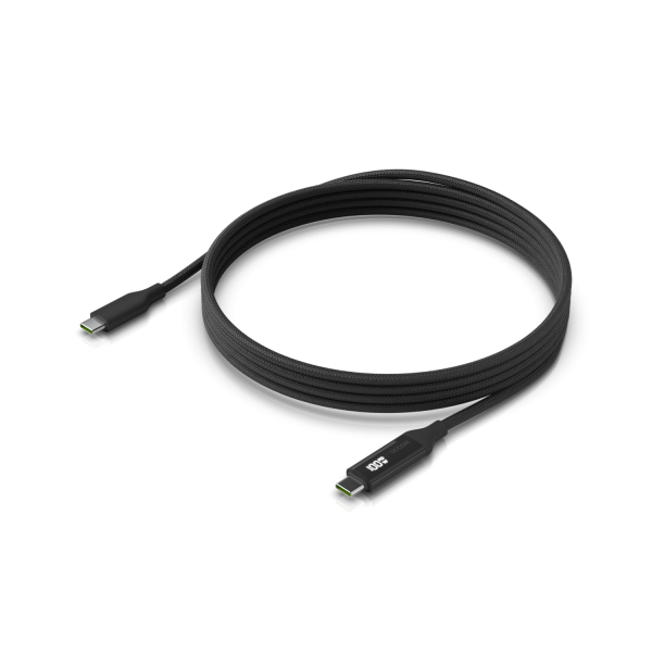 Ubiquiti USB-C Cable with Charge Display • 2m • 100W • UACC-Cable-USB-100W-2M-BK