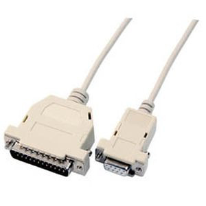 Kabel seriell DB25pol=&gt;DB9pol St/Bu, 5m,