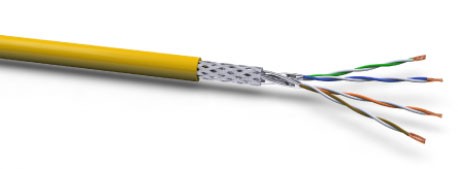 Voka 1200MHz, Kabel, CAT7, Halo, PIMF, XLAN, 100m Ring, Gelb